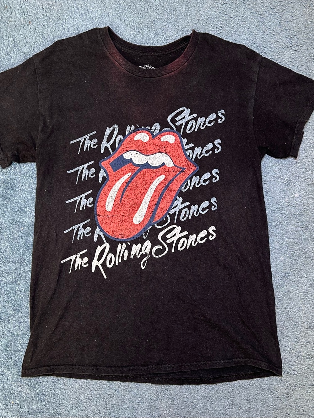 Rolling Stones Shirt Mens Medium Black 2024 World Concert Tour Band Rock